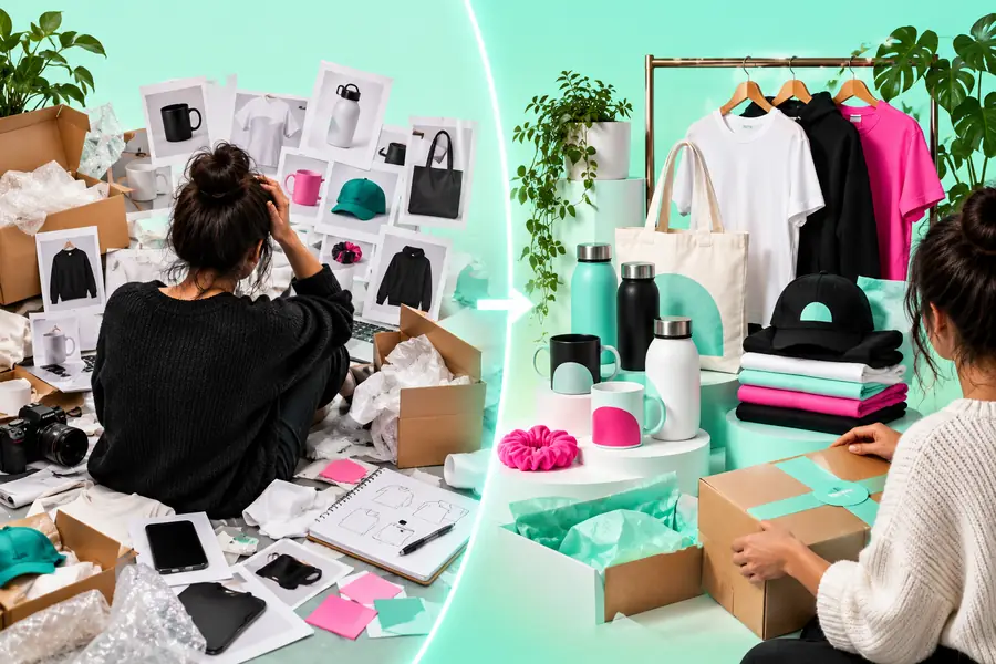 Illustrative customized storefront concept with a different visual direction